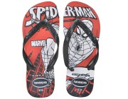 Chinelo Havaianas Top Marvel Logomania - Vermelho Rubi/Preto Atacado