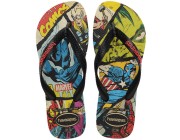 Chinelo Havaianas Top Marvel Classic - Preto/Preto/Vermelho Atacado