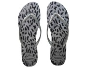 Chinelo Havaianas Slim Animals - Cinza/Prata Atacado