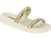 Chinelo Beira Rio Moleca - Metalizado Dourado Atacado