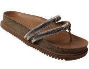 Chinelo Birken Beira Rio - Grafite/Ouro Atacado