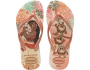 Chinelo Havaianas Juvenil Slim Princesas - Rosa Clay Atacado