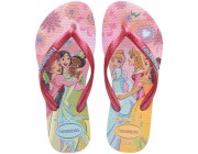 Chinelo Havaianas Juvenil Slim Princesas - Rosa Glow Atacado