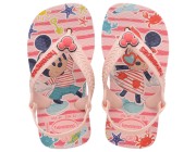 Chinelo Havaianas Baby Disney Classic - Rosa/Vermelho Atacado