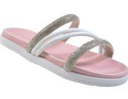 Chinelo Beira Rio Molekinha - Cristal/Branco Atacado