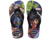 Chinelo Infantil Havaianas Top Kids Marvel - Preto Atacado